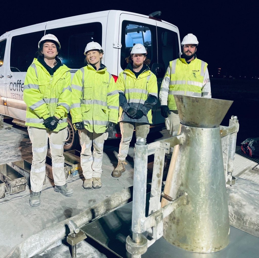 Coffey Testing concrete testing at Melbourne's Airport