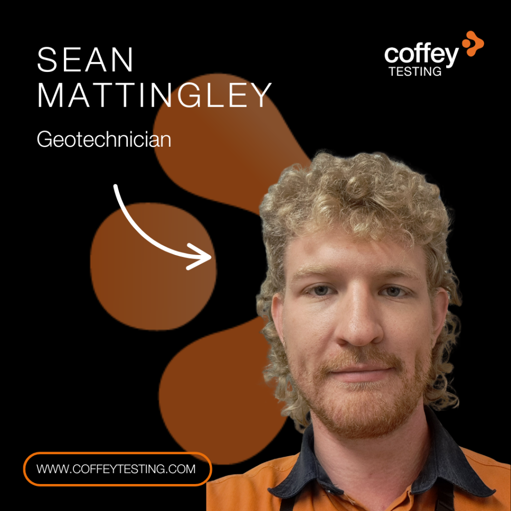Sean, a former astrophysics student, now working as a construction materials technician at Coffey Testing
