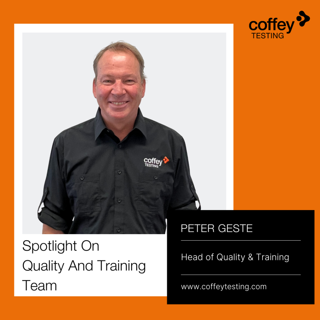 Peter Geste, Head of Quality & Training at Coffey Testing
